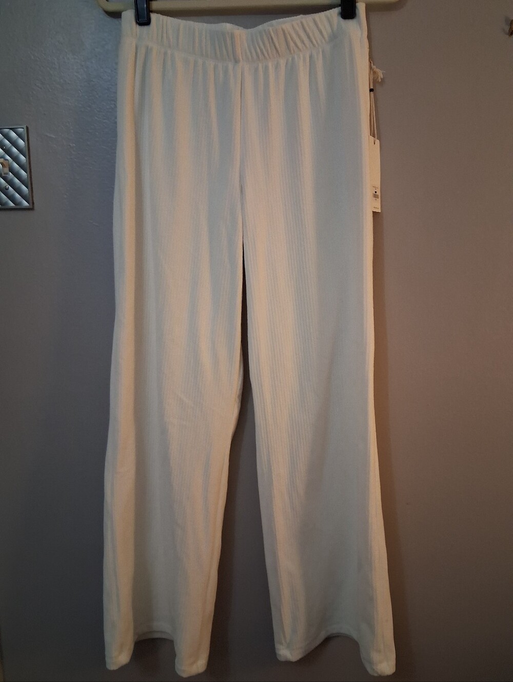 NWT Dylan Elevated Rib Ivory Pant Size Small